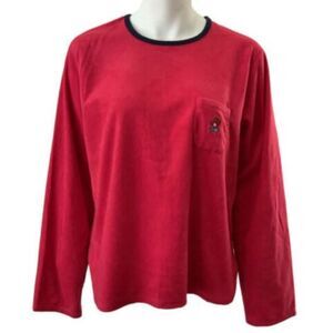 Ralph Ralph Lauren Bear Pajama Long Sleeve Top Red L